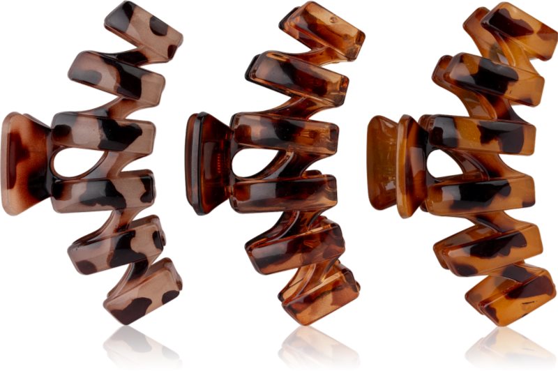 Brushworks Tortoiseshell Claw Clips clama de par 3 buc