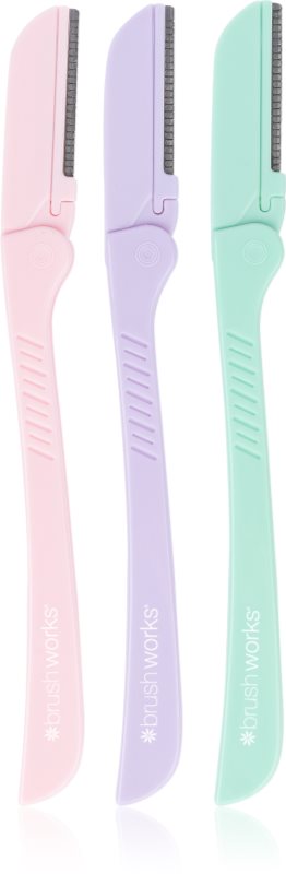 Brushworks Precision Eyebrow Razor Pastel brici pentru sprâncene