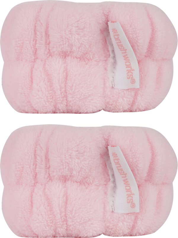 Brushworks Microfibre Wrist Wash Bands brățară absorbantă pentru spălarea feței cu microfibre 2 buc