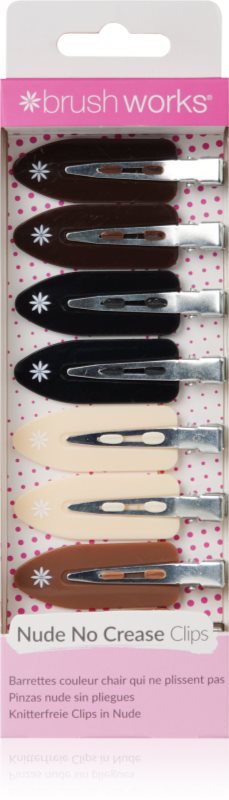 Brushworks No Crease Clips agrafe de par Nude