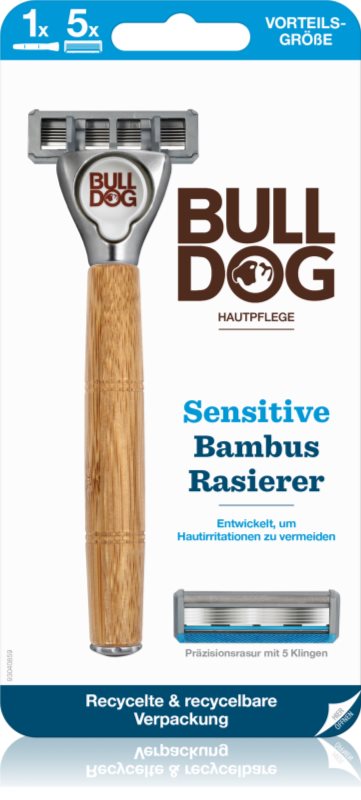 Bulldog Sensitive Bamboo aparat de ras + rezervă 1 buc