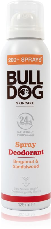 Bulldog Bergamot &Sandalwood Spray Deodorant Deodorant Spray fara continut de aluminiu 125 ml