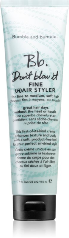 Bumble and bumble Don't Blow It Fine (H)air Styler tratament de hidratare fara clatire pentru par fin 150 ml