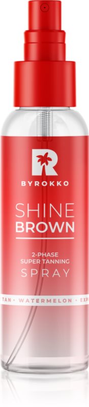 BYROKKO Shine Brown Watermelon agent pentru accelerarea și prelungirea bronzării Spray 104 ml