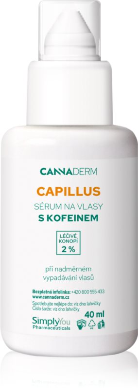 Cannaderm Capillus Caffeine hair serum ser de păr cu cafeina 40 ml