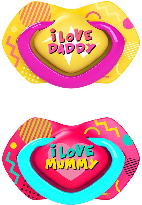 Canpol babies Neon Love B 6-18m suzetă Pink 2 buc