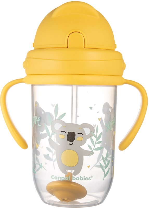 Canpol babies Exotic Animals Cup With Straw ceasca cu pai