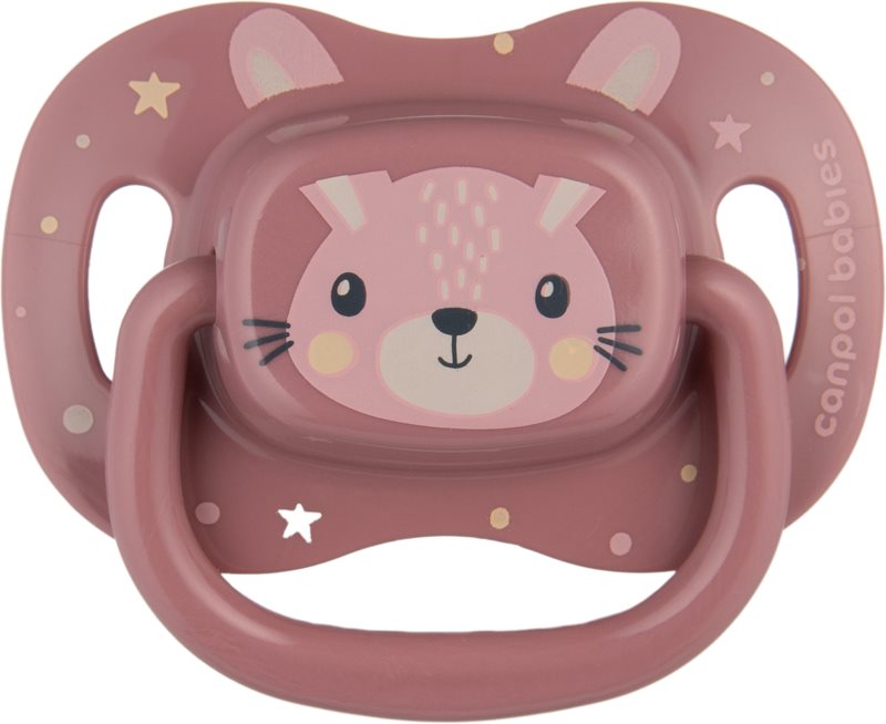 Canpol babies Cute Animals Soother 0-6m suzetă Pink 1 buc