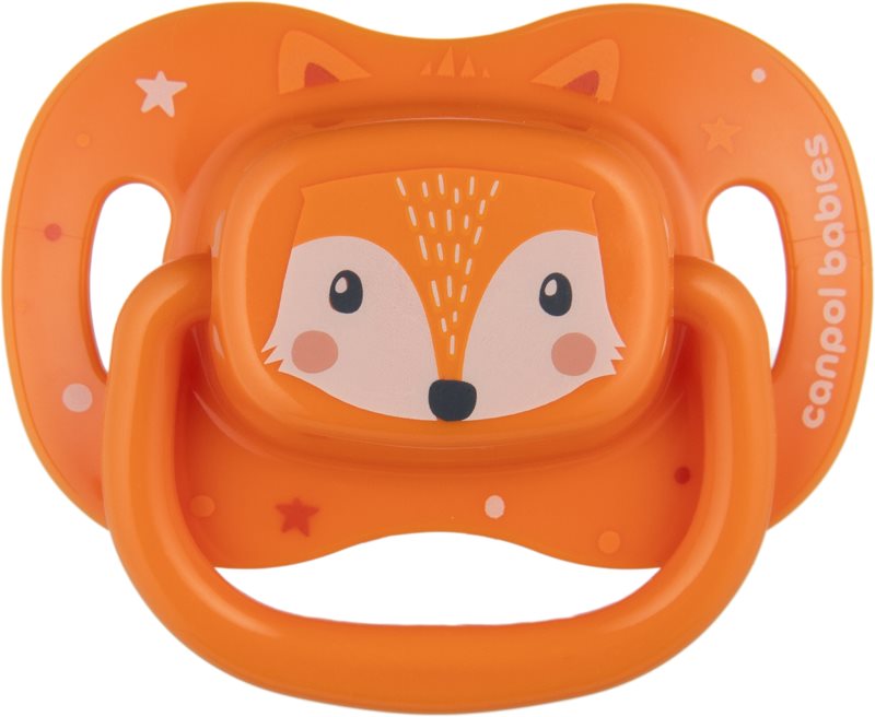 Canpol babies Cute Animals Soother 18m+ suzetă Orange 1 buc