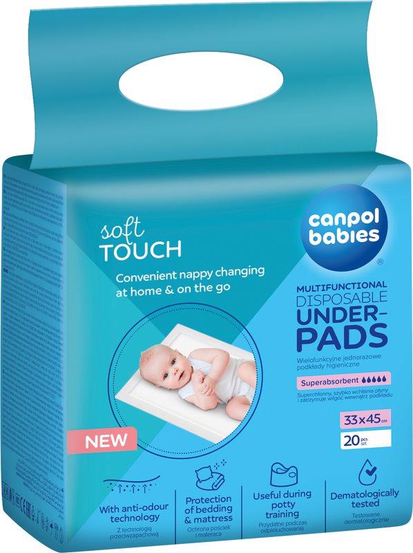 Canpol babies Disposable Underpads suport pentru schimbat scutecele de unică folosință 33x45 cm 20 buc