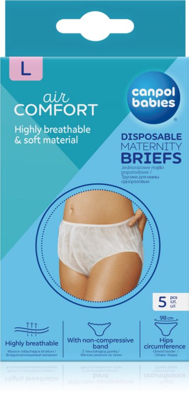 Canpol babies Maternity Briefs chiloți postnatali mărime L 5 buc