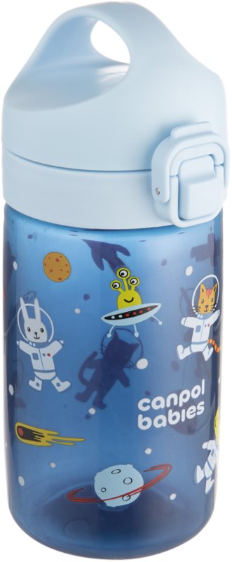 Canpol babies Junior Bottle biberon pentru copii Blue 400 ml