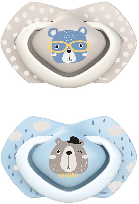 Canpol babies Bonjour Paris A 0-6 m suzetă Blue 2 buc