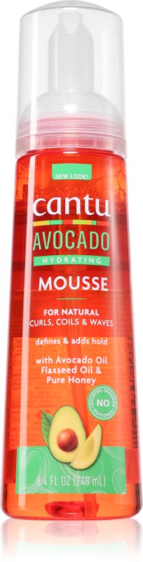 CANTU Avocado Styling Mousse styling gel pentru par ondulat si cret 248 ml