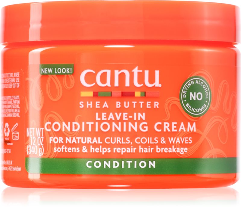 CANTU Shea Butter Leave-In Conditioning Cream balsam (nu necesita clatire) pentru par ondulat si cret 340 g