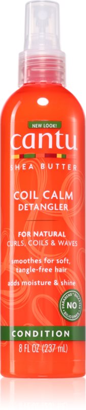CANTU Shea Butter Detangler spray pentru par usor de pieptanat pentru par ondulat si cret 237 ml