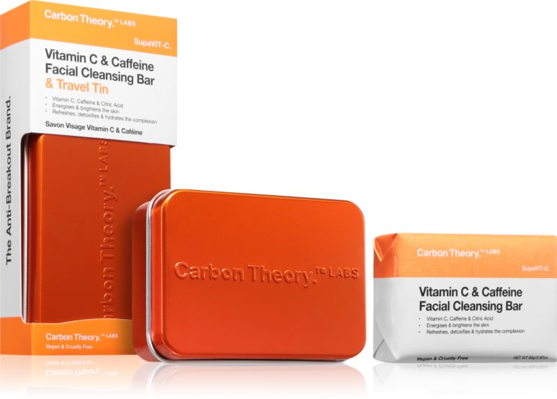 Carbon Theory SupaVIT-C Facial Cleansing Bar sapun pentru curatarea fetei cu vitamina C 80 g