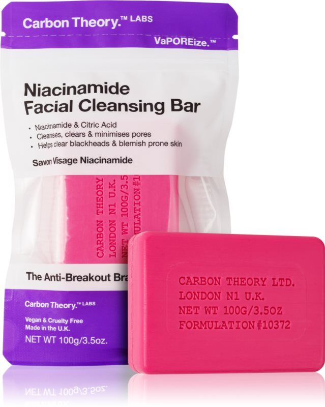 Carbon Theory Facial Cleansing Bar Niacinamide sapun pentru curatarea fetei Pink 100 g