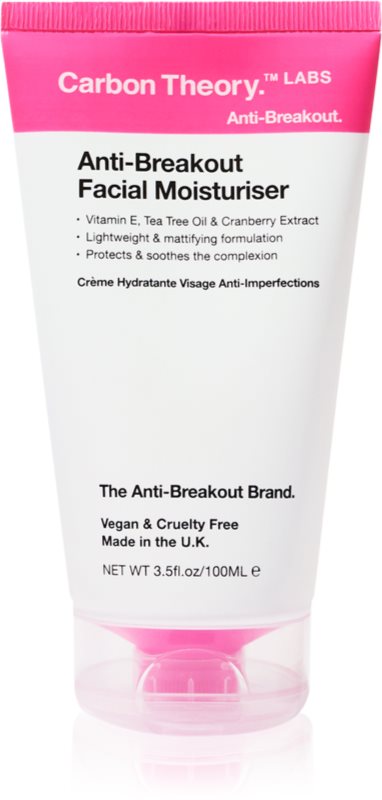 Carbon Theory Anti-Breakout Facial Moisturiser crema de fata hidratanta impotriva imperfectiunilor pielii 100 ml