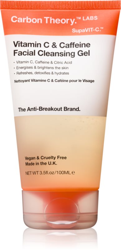 Carbon Theory Vitamin C & Caffeine gel de curățare cu efect energizant cu cafeina 100 ml