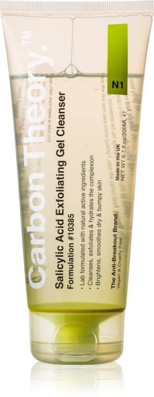 Carbon Theory Salicylic Acid gel exfoliant delicat cu efect de hidratare 200 ml