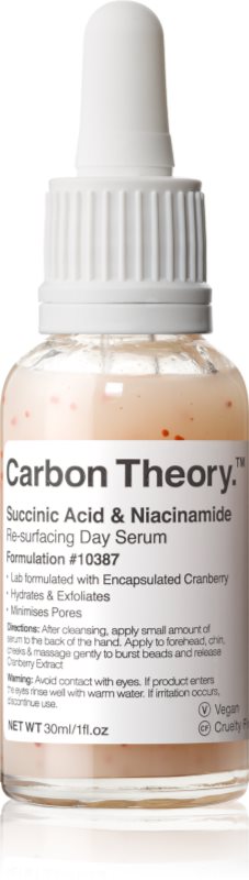 Carbon Theory Succinic Acid & Niacinamide ser facial regenerant pentru pielea problematica 30 ml