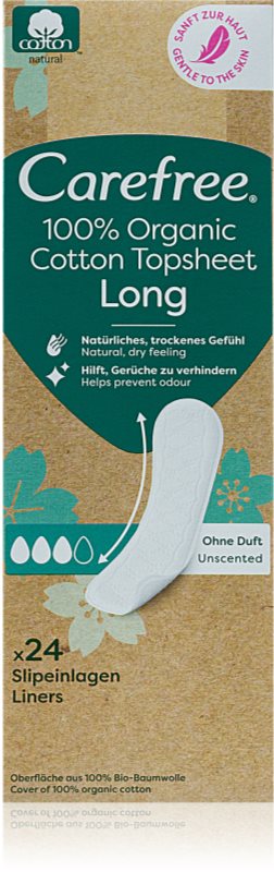 Carefree Organic Cotton Long absorbante 24 buc
