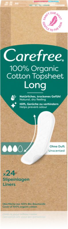 Carefree Organic Cotton Long absorbante 24 buc