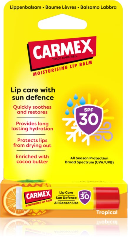 Carmex Tropical Sun Defense balsam de buze protector SPF 30 4,25 g