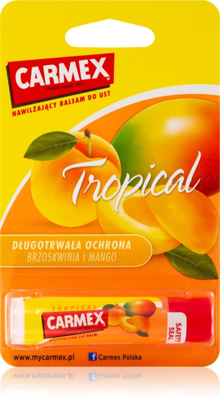 Carmex Tropical Peach & Mango balsam pentru buze cu efect hidratant (Peach and Mango) 4.25 g
