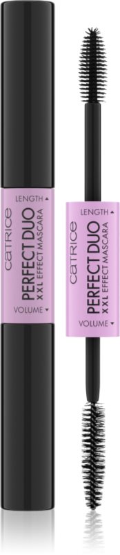 Catrice Perfect Duo XXL Effect Mascara pentru volum si lungire 2 in 1 culoare Black 8 ml