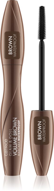 Catrice Glam & Doll Volume Brown mascara rezistent la apa pentru alungire, rotire si volum 10 ml