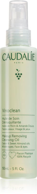 Caudalie Vinoclean ulei pentru indepartarea machiajului Ulei de curățare pentru față și ochi 150 ml