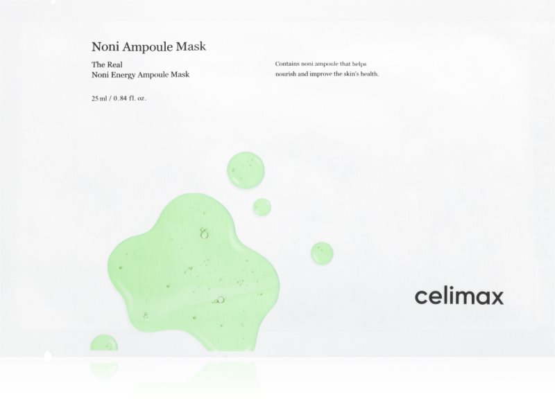celimax The Real Noni mască textilă hidratantă pentru fermitatea pielii 25 ml
