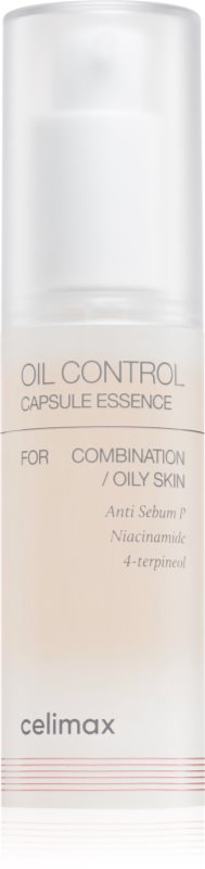 celimax Oil Control Capsule Essence esență cu efect iluminator pentru ten gras si problematic 30 ml