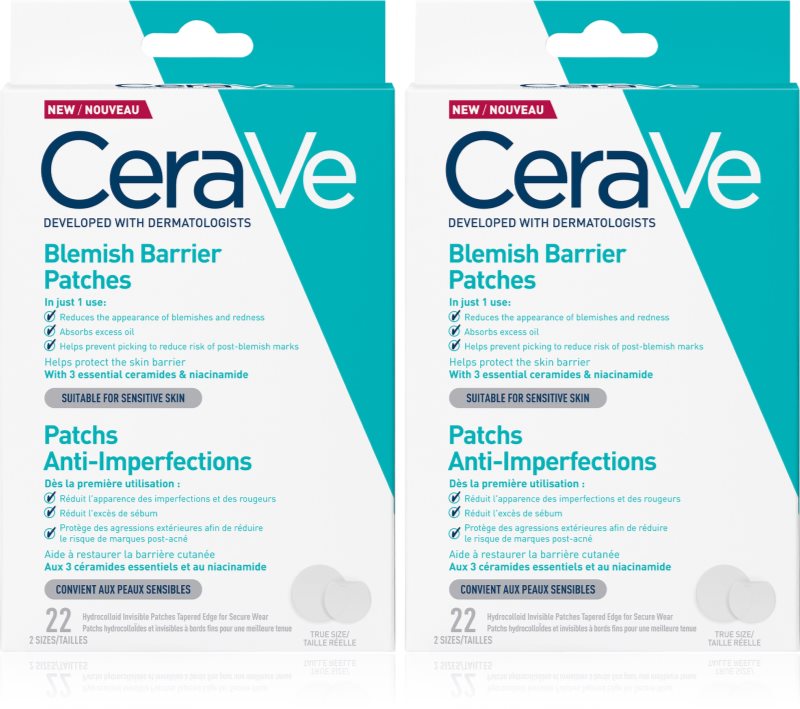 CeraVe Blemish Control Barrier Patches set impotriva imperfectiunilor pielii cauzate de acnee