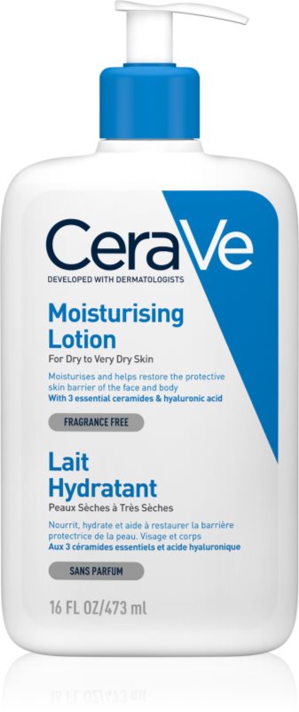 CeraVe Moisturizers Lotion loțiune hidratantă pentru corp și față pentru pielea uscata sau foarte uscata