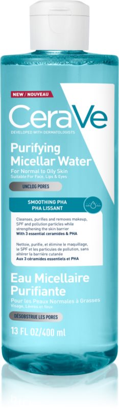 CeraVe Micellar Water Purifying apa pentru curatare cu particule micele pentru piele normala si grasa 400 ml