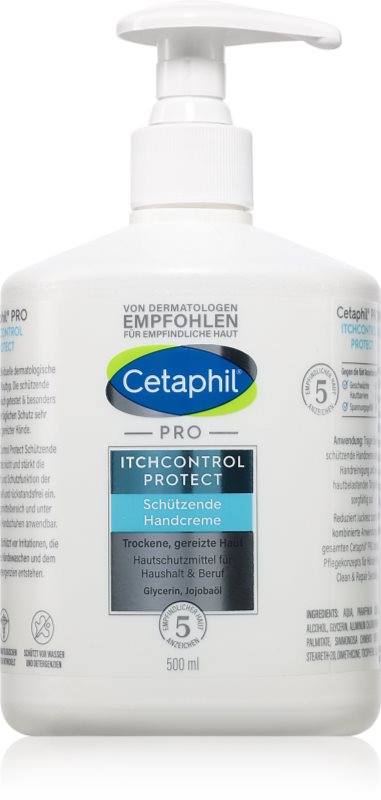 Cetaphil PRO ItchControl Protect crema protectoare pentru maini pentru piele uscata 500 ml