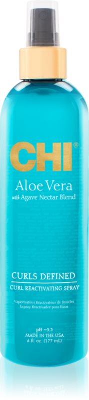 CHI Aloe Vera Curl Reactivating spray hidratant pentru par ondulat si cret 177 ml