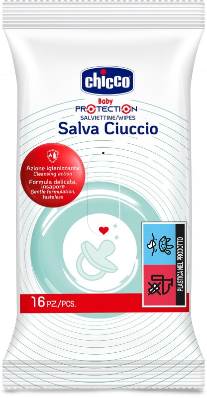 Chicco Wipes șervețele umede pentru suzetă 16 buc