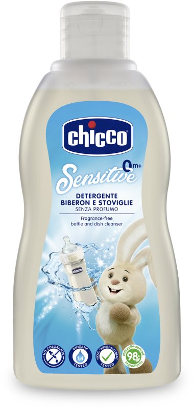 Chicco Sensitive Bottle and Dish Cleanser produs de curățare pentru articolele copiilor 300 ml