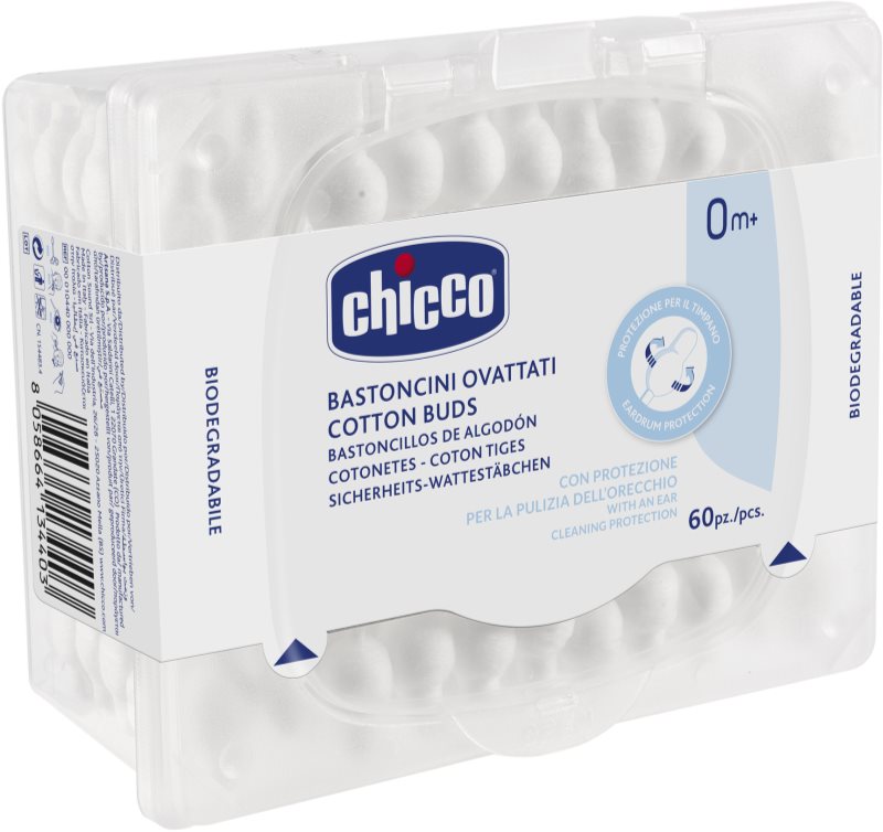 Chicco Cotton Buds bețișoare din bumbac pentru copii 60 buc