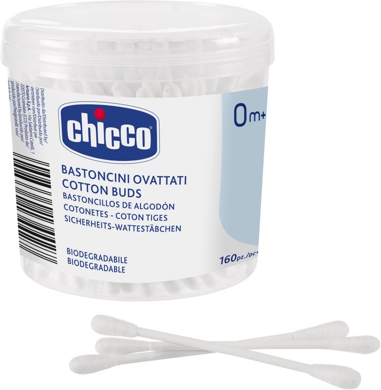 Chicco Hygiene bețișoare din bumbac 0m+ 160 buc