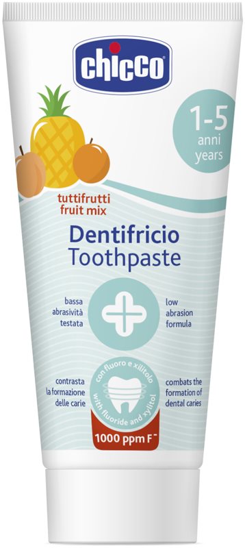 Chicco Toothpaste Fruit Mix pasta de dinti pentru copii cu flor 1-5 y 50 ml