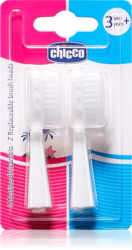 Chicco Replaceable Brush Heads 3y+ capete de schimb pentru periuta de dinti 2 buc