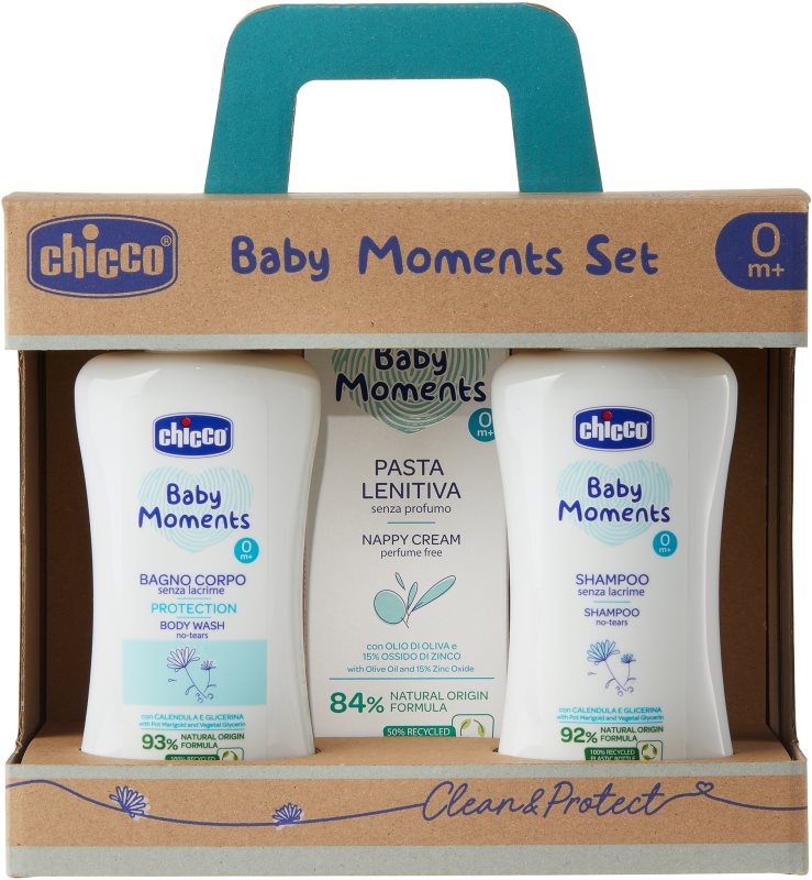 Chicco Baby Moments Clean & Protect set cadou pentru nou-nascuti si copii