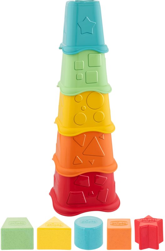 Chicco Eco+ 2in1 Stacking Cups cupe de stivuire 6-36 m 10 buc