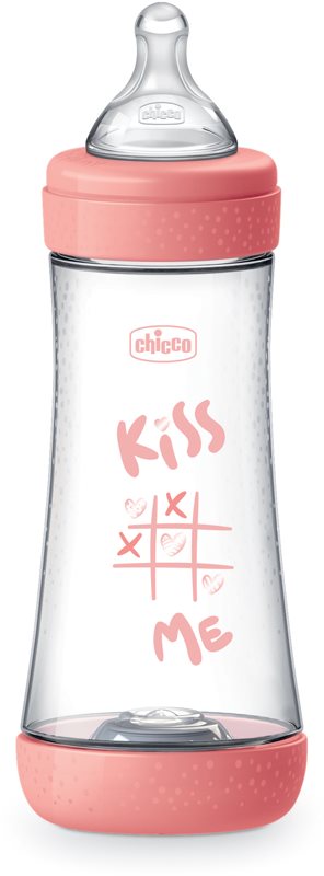 Chicco Perfect 5 biberon pentru sugari 4 m+ Fast Flow Pink 300 ml