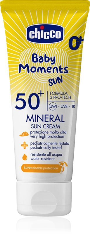 Chicco Baby Moments Sun Mineral protectie solara pentru copii SPF 50+ 0 m+ 75 ml